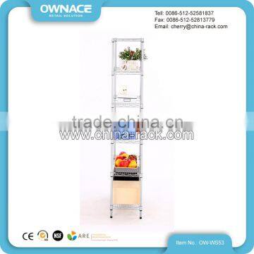 Easy Assemble Home Storage Steel Chrome Wire Shelf photo-3