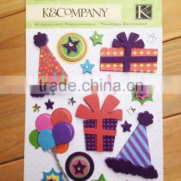 Christmas gifts glitter window sticker for kids