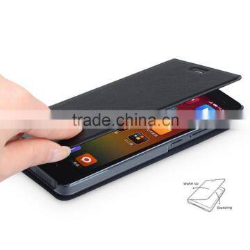 Mobile phone case for Xiaomi 4 fashion flip pu leather case personality case with cheap price