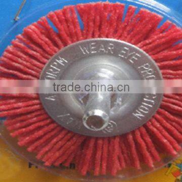 Wheel brush with shaft, Abrasive filaments