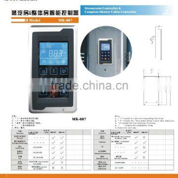 control panel for steam room