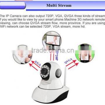 WIFI/WIRE 720P Pan/tilt Onvif ip Camera Speaker Microphone