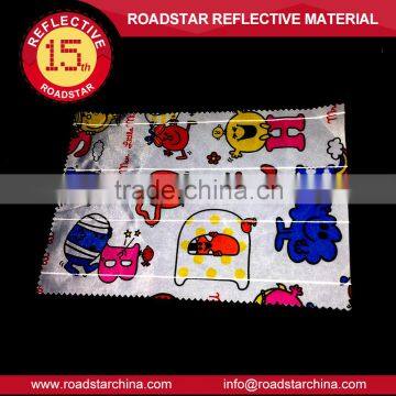 Reflective fabric with cartoon print pattern for children's clothes