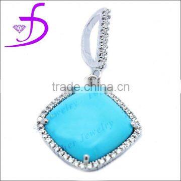 Sterling Silver with Turquoise Pendant, designer pendant silver jewellery wholesale pendant