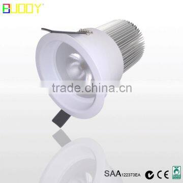 2015 Hot sales slim cut 15W Sharp recessed COB led downlight ( Cutout: 90mm, SAA, C-TICK, CE certified ) No Adjustable