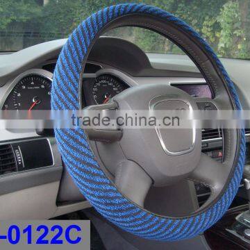 New design fashion blue color for girl steeering wheel cover in winter