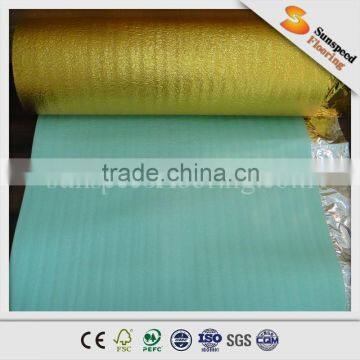 2mm 3mm EPE foam underlayment(with gold foil backing)