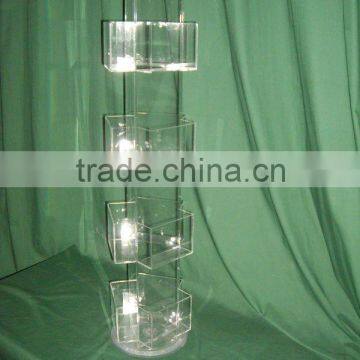 4-tier triangular Acrylic Brochure Display Stand