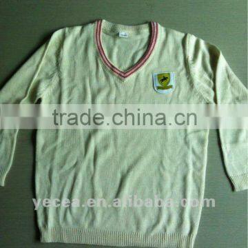 HOT selled white school uniform sweaters