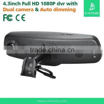 Rearview Mirror Dual Camera Car Dvr, 1080p, G-sensor,car Camera Dvr photo-3