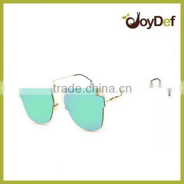 Fashion Retro Women Sunglasses Green Mirror High Quality Metal Eyewear Vintage Sun Glasses