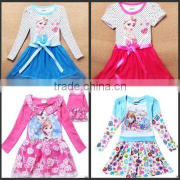 Cute Kids Girls Princess Frozen Baby Dresses Toddler Clothing