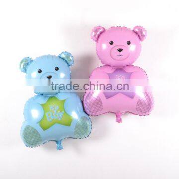 Promotional colorful inflatable balloon, shine helium balloon, printed baby/child bear balloon