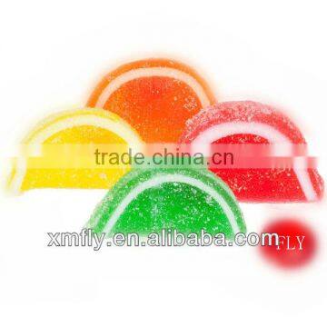 Custom Glucose Assorted Soft Chewy Sweet Fruit Shaped Jelly Candy