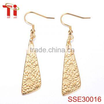 18k gold plating 316l stainless steel earrings for women natural polki diamond latest design girls top