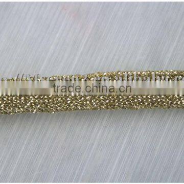 2016 New Arrival 1cm Gold Nylon Tape Polyester Cord Strapping for Decoration photo-5