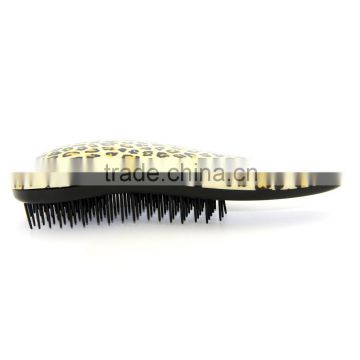 High quality water transfer dtangle hair brush with soft touch