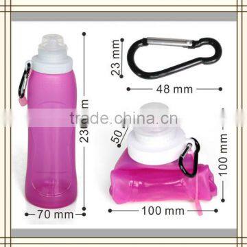 500ml Safety Foldable BPA Free Silicone Kids Water Bottle
