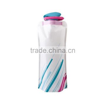 PE folding foldable sport water bottle water bag for travelling