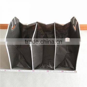 wholesale hot sell multifunction three interlayer black non woven fabrics storage case storage box