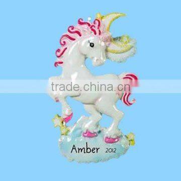 2012 Hot festival ornaments resin unicorn