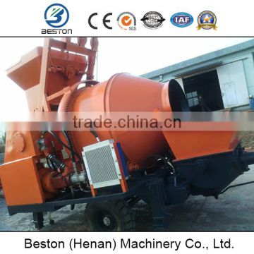 Electric and diesel type concrete pump with drum,20m3 to 90m3 concrete mixer with pump for sale