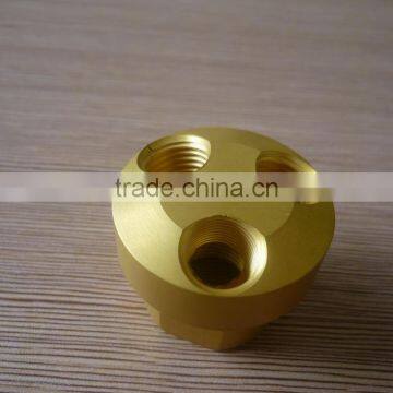 Brass female four-way pex pipe fitting ,brass square connector