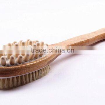 Bamboo long handle bath and body brushes