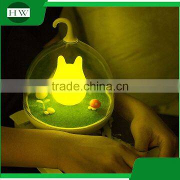 plastic decorative cartoon portable hanging usb rechargeable led study reading desk table night light lamp