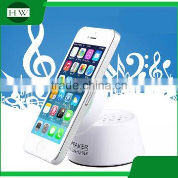 2in1 flip folding adjustable silicone sucker holder music powered amplifier mobile phone sound box mini speaker portable speaker