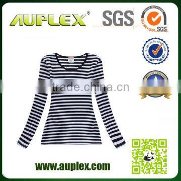 2015 New Fashion Wholesale Black and White Stripe T-shirt Flat Knit Mens Blue Yellow Stripe T-shirt photo-4
