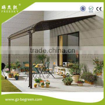 windproof large shade Deck Awning gazebo cover Patio canopy with polycarbonate roof cover