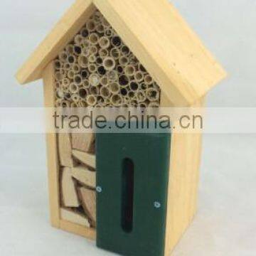 BSCI factory nature wooden insect house,bee house with stick,ladybird hotel