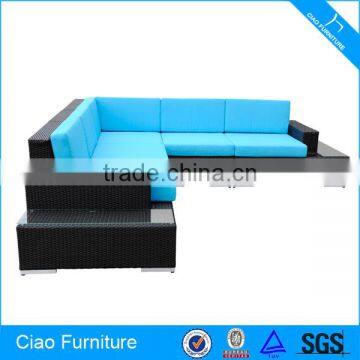 Современный наружный плетенный ратановый мебельный премиум-комплект с диваном photo-2