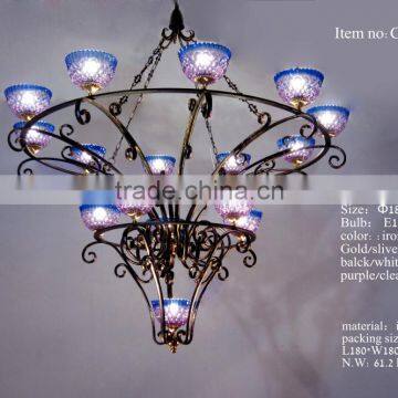 Italy Special Design Red Color Metal Chandelier With Glass photo-5