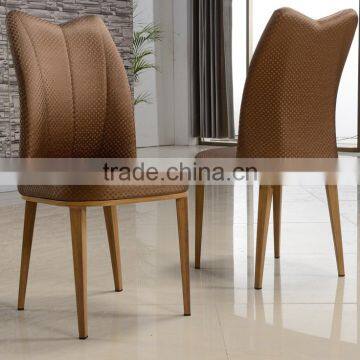 high quality woodgrain stainless steel leather dining chair LQ-QT200