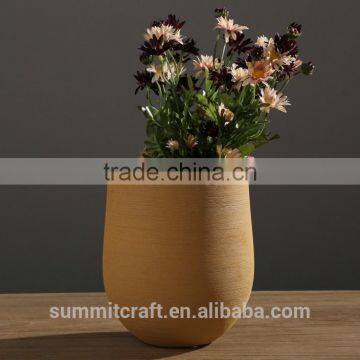 Modern Yellow Decorative Table Ware Pottery Vase photo-4
