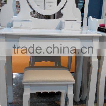 Modern White Dresser K/D Styler Bedroom Wood Furniture Europe Market White Dresser Set T10-6074