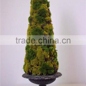 artificial moss flocking stone tower shape craft man made moss tower