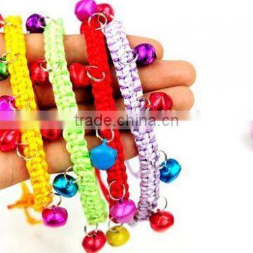 Wholesale Handmade Colorful Pet Accessories Collar With Bell photo-2