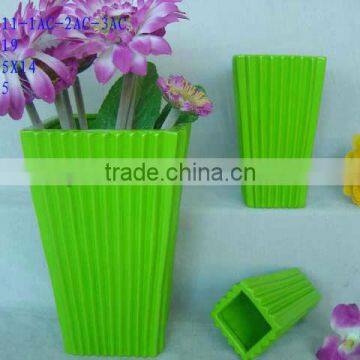 green ceramic flower pot for home decoration
