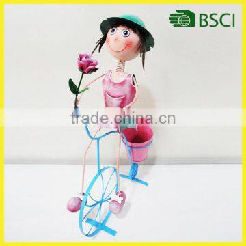 YS14159 New fashion design doll bicycle flower pot holder