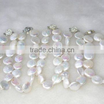 Cheap 12mm Freshwater Coin Pearls Bracelet photo-2