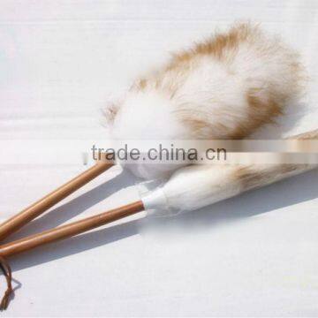 Lambswool Wool Duster,Sheep Wool Duster,with plastic Telescopic Handle,with bamboo handle