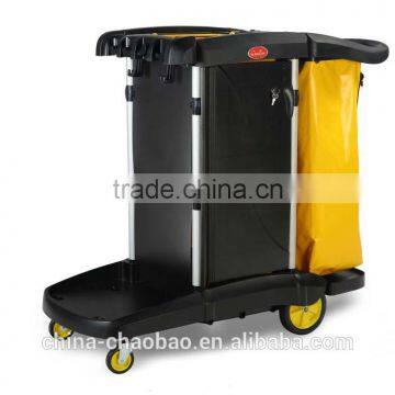 Multipurpose Hotel cleaning Trolley /Janitor cart without cover