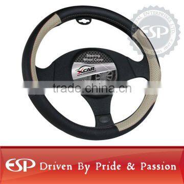 #19589 38cm diameter Genuine Leather Cool Steering wheel cover