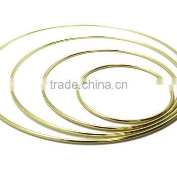 Brass Plate O Ring, High Quality Bright Color Metal O Ring for Handbag Round Ring, Butt Welded Steel Wire Rings ID 2" photo-5