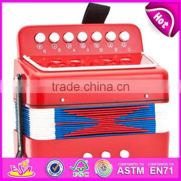 Hot Selling Children Toy Wooden Musical Accordion Instrument W07K006A photo-4