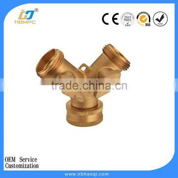 2 Way Solid Y Valve Garden Hose Connector Splitter Adapter