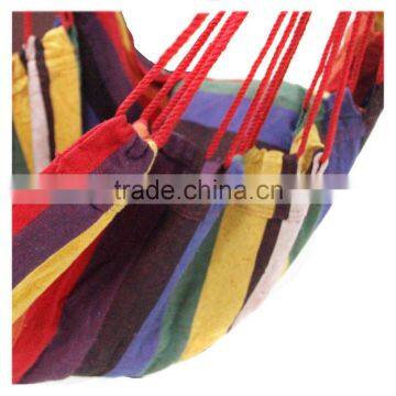 Rainbow Polyester Cotton Hammock Chair With 2 Cushion photo-2